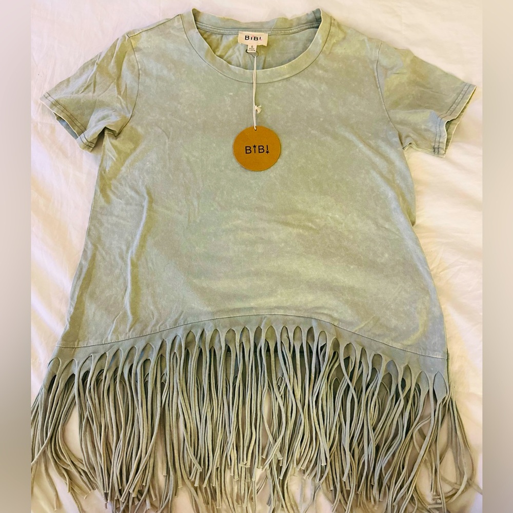 NWT Bibi Fringe Top Womens Small
